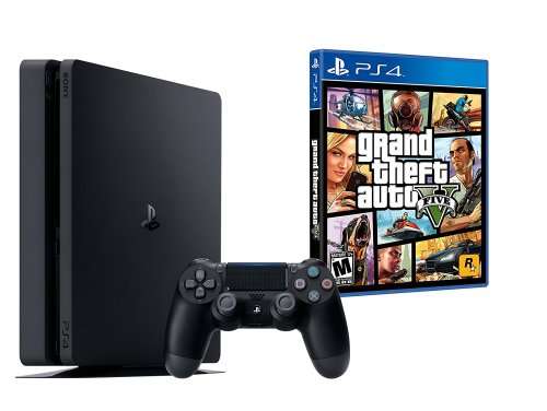 PLAYSTATION 4 | 1TB | BLACK | NEW SLIM VERSION | WITH GTA 5