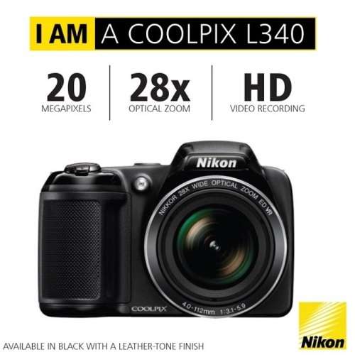 Nikon Coolpix L340 20.2MP Digital Camera with 28x Optical Zoom | WAS R4700
