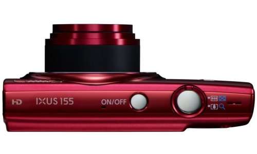 CANON IXUS 155 | SEXY CHROME RED | AS NEW | WITH ORIGINAL CHARGER AND POUCH AND 8GB SDHC CARD