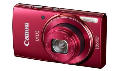 CANON IXUS 155 | SEXY CHROME RED | AS NEW | WITH ORIGINAL CHARGER AND POUCH AND 8GB SDHC CARD
