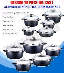 10 Piece New Healthy Non-Stick Die Cast Aluminium Cookware