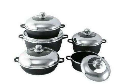 10 Piece New Healthy Non-Stick Die Cast Aluminium Cookware