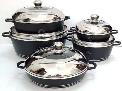 10 Piece New Healthy Non-Stick Die Cast Aluminium Cookware