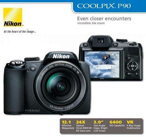 Nikon P90 - 12.1 Mp, 24x Optical Zoom, 3" LCD Display