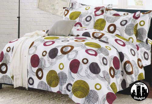 3 Piece Printed Microfiber Comforter Set | Queen