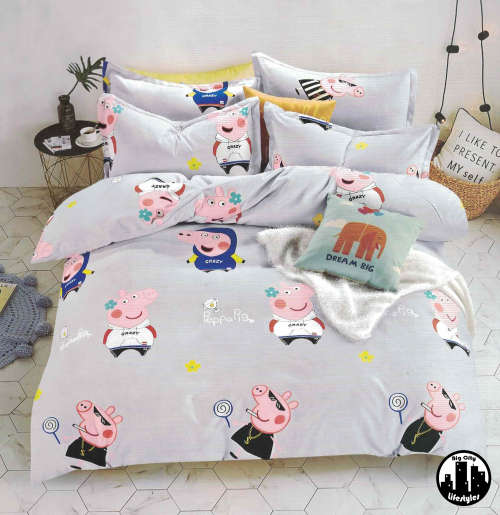 4 Piece Printed Cotton Duvet Cover Sets | Queen