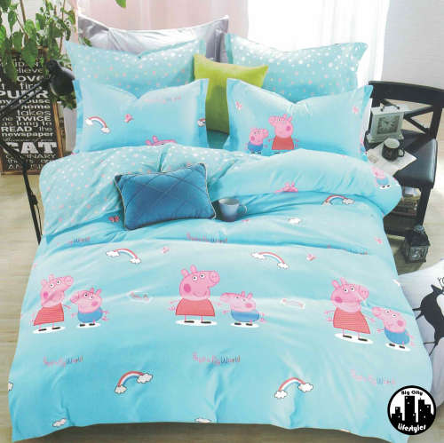 4 Piece Printed Cotton Duvet Cover Sets | Queen