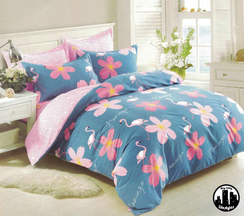4 Piece Printed Cotton Duvet Cover Sets | Queen