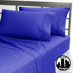 4 Piece Plain Cotton Combo Sheets | Queen