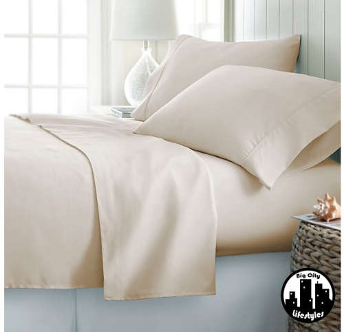 4 Piece Plain Cotton Combo Sheets | Double