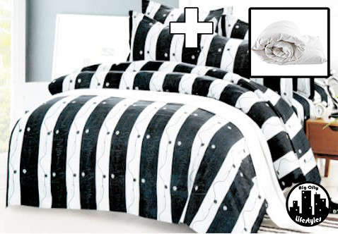 7 Piece Printed Microfiber Bedding Combo | Queen