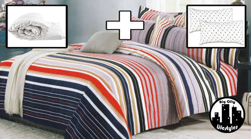 9 Piece Printed Microfiber Bedding Combo | Queen