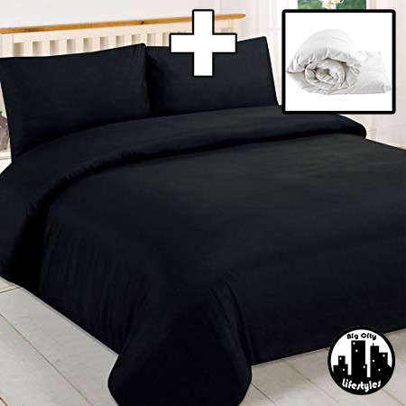 7 Piece Plain Microfiber Bedding Combo | Queen