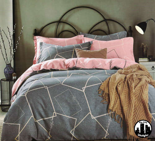 4 Piece Printed Cotton Duvet Cover Sets | Queen