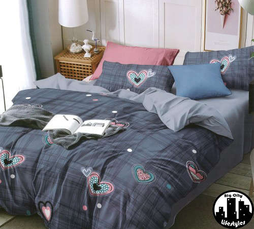 4 Piece Printed Cotton Duvet Cover Sets | Queen