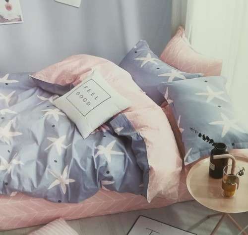 4 Piece Printed Cotton Duvet Cover Sets | Queen