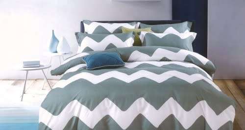 4 Piece Printed Cotton Duvet Cover Sets | Double