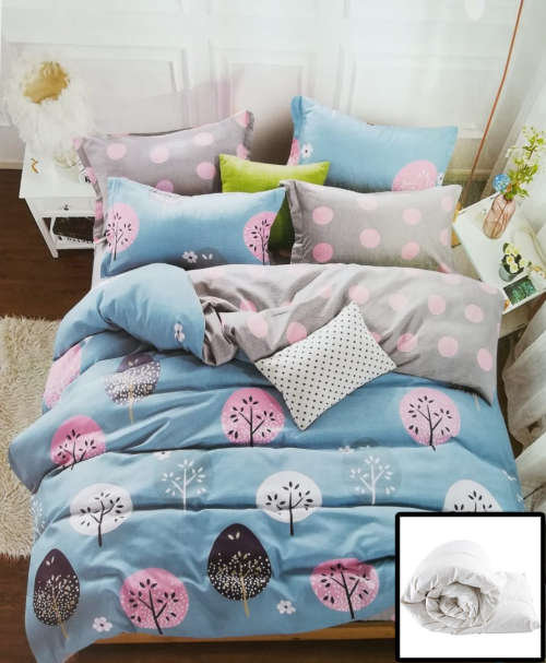 5 Piece Printed Cotton Duvet Cover Sets | Queen