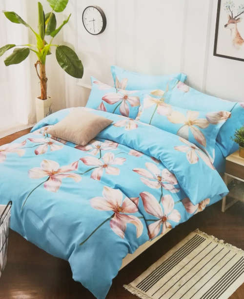 4 Piece Cotton Cotton Comforter Set | Double