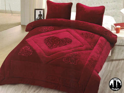 Various Plain Colours | 3 Piece Blanket Sets | Double & Queen