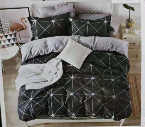 Various Colours | 6 Piece Reversible Cotton Duvet Cover Sets | Double & Queen & King