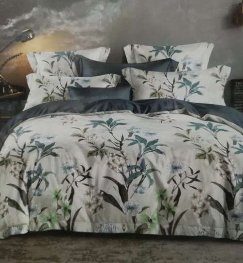 Various Colours | 6 Piece Reversible Cotton Duvet Cover Sets | Double & Queen & King