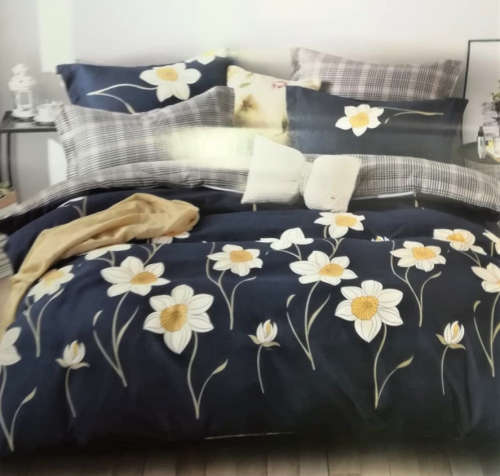 6 Piece Reversible Cotton Duvet Cover Sets | Queen