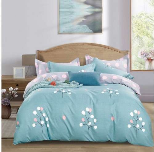 6 Piece Reversible Cotton Duvet Cover Sets | Queen