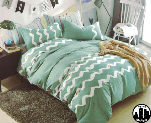 6 Piece Reversible Cotton Duvet Cover Sets | Queen