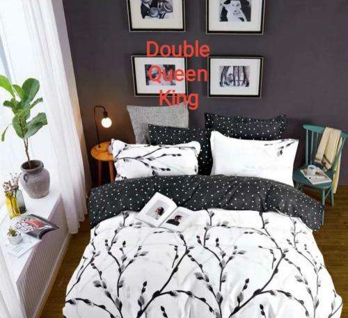 6 Piece Printed Cotton Duvet Cover Sets | Double