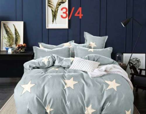 Various 3 Piece Cotton Duvet Cover Sets | Three-Quarter