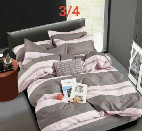 Various 3 Piece Cotton Duvet Cover Sets | Three-Quarter