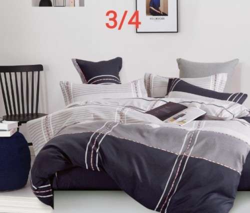 Various 3 Piece Cotton Duvet Cover Sets | Three-Quarter