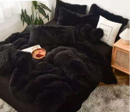 3 Piece Fleece Comforter Set | Queen