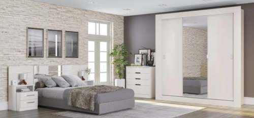 White 3 Door Sliding Wardrobe