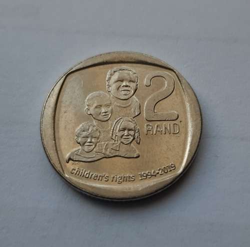 25th Anniversary - Democracy in South Africa /Children`s Rights R2 coin
