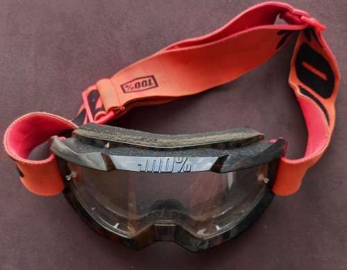 100% Motorcycle Riding Goggles - red