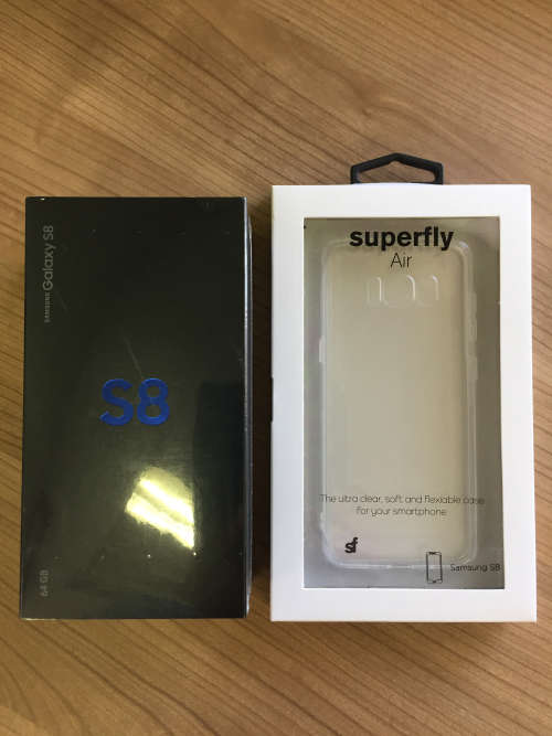 64GB Samsung Galaxy S8 + superfly AIR Transparent Case