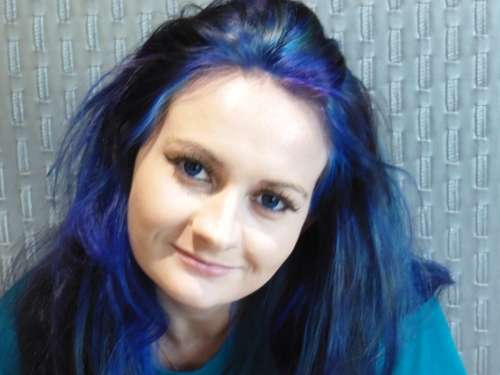 Lollipop hair dye Dark blue neon dye