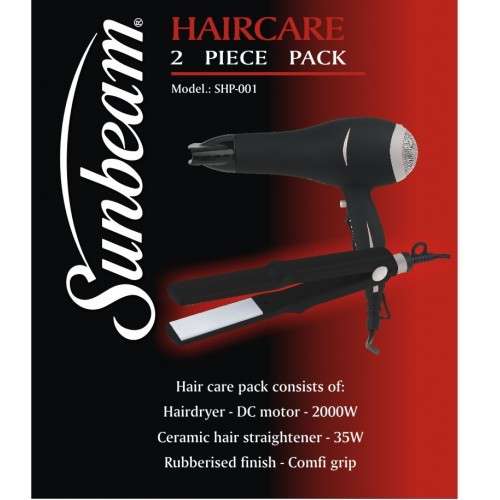 SUNBEAM HAIRCARE 2 PIECE PACK MODEL:SHP-001