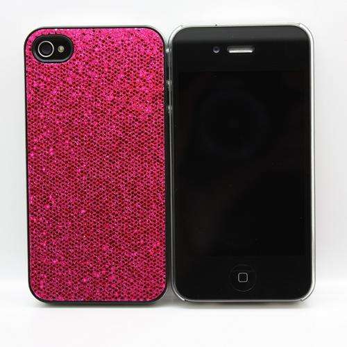 Pink Glitter iPhone 4 4S Case with FREE Screen Protector
