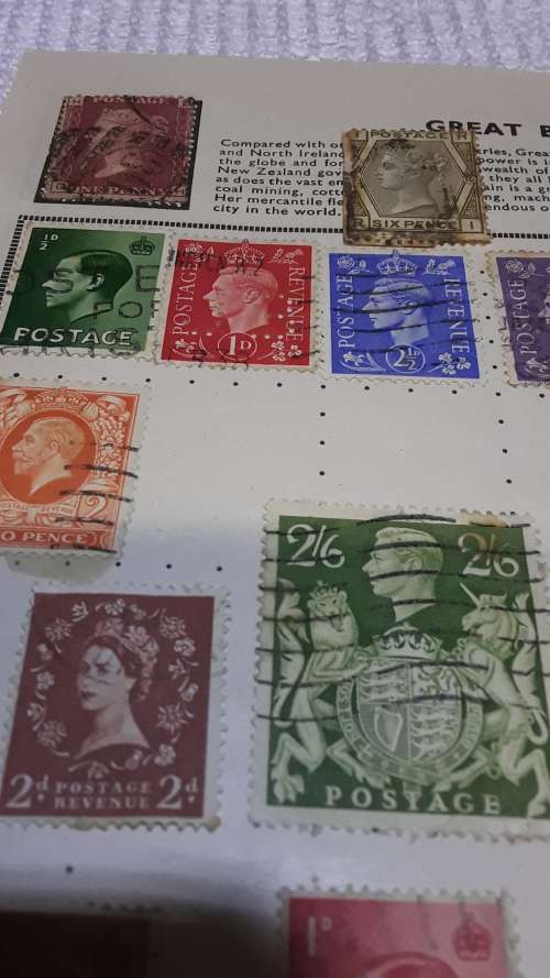 GB. Queen Victoria Stamps & Coin from 1840. Original Penny Reds. NB. Very few stamps.