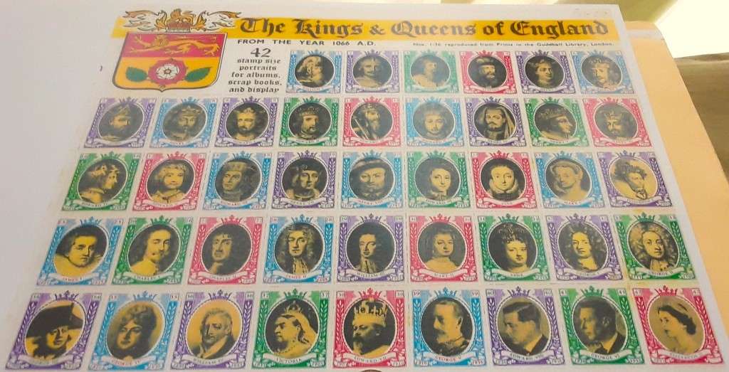 QUEEN VICTORIA 1896 COIN + QE2 Coin with Kings & Queens CHART from year 1066