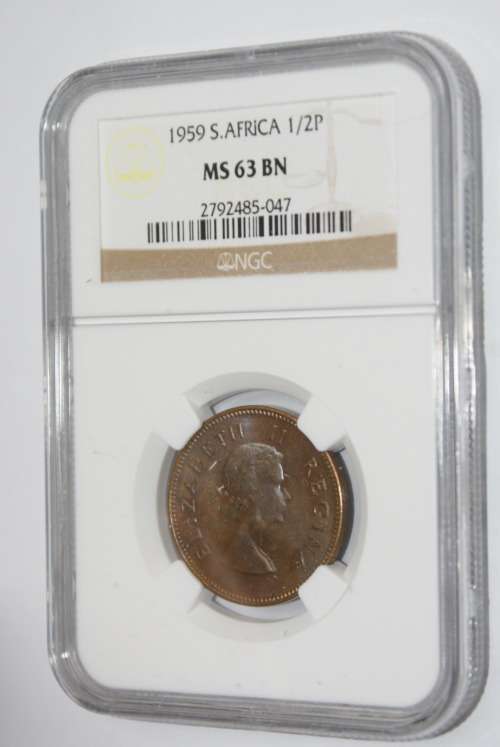 1959 HALF PENNY - MS 63 BN