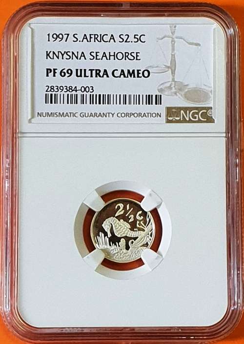 1997******PF69******KNYSNA SEAHORSE 2,5CENTS