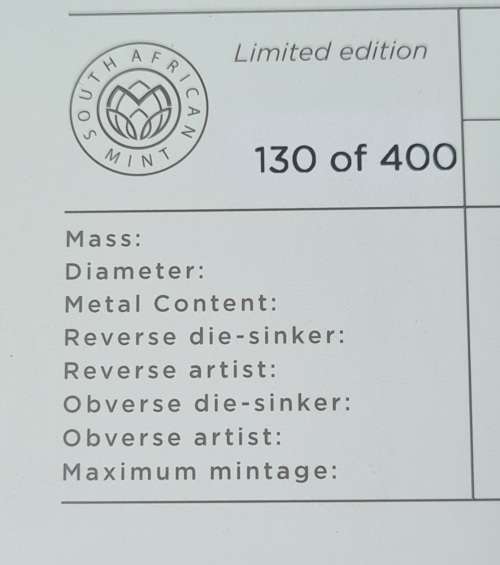 2017 West Cape Biosphere 4 coin set