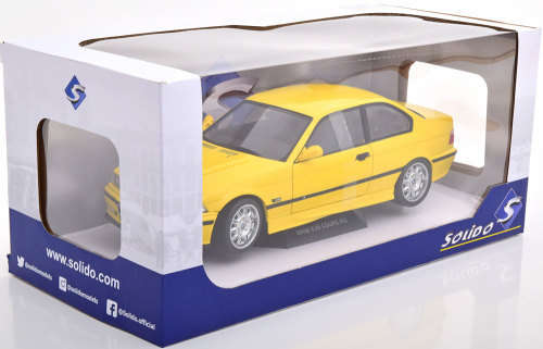 Diecast BMW E36 M3 model car by Solido - Dakar Yellow - DEFECTIVE MODEL - PLEASE READ DESCRIPTION
