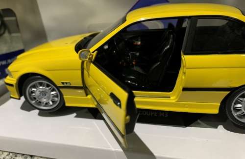 Diecast BMW E36 M3 model car by Solido - Dakar Yellow - DEFECTIVE MODEL - PLEASE READ DESCRIPTION