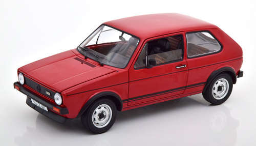 Die cast VW Golf 1 GTI model car by Norev - Red 1:18