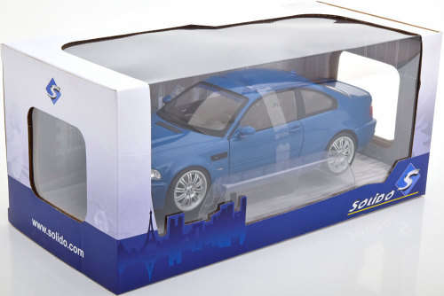 Die cast BMW E46 M3 - Blue 1:18 by Solido